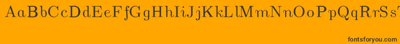 CmUnslantedItalic Font – Black Fonts on Orange Background