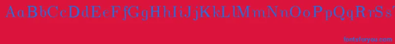 CmUnslantedItalic Font – Blue Fonts on Red Background