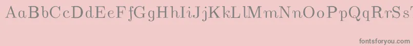 CmUnslantedItalic Font – Gray Fonts on Pink Background