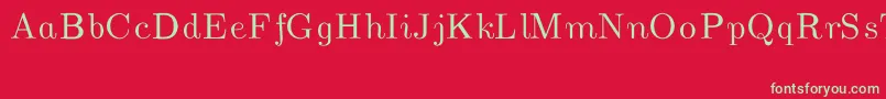 CmUnslantedItalic Font – Green Fonts on Red Background