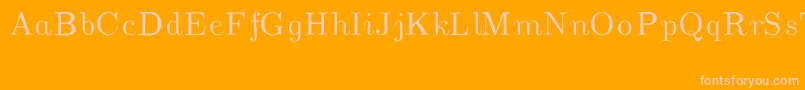 CmUnslantedItalic Font – Pink Fonts on Orange Background