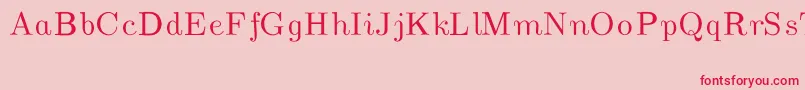 CmUnslantedItalic Font – Red Fonts on Pink Background