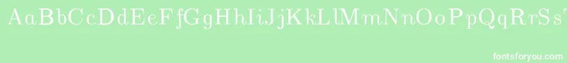 CmUnslantedItalic Font – White Fonts on Green Background