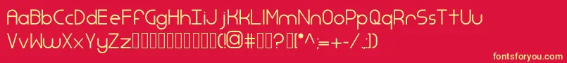 Regular Font – Yellow Fonts on Red Background