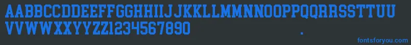 フォントCollegeBlock2.0Demo – 黒い背景に青い文字
