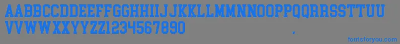 フォントCollegeBlock2.0Demo – 灰色の背景に青い文字