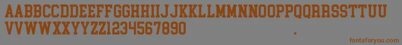 CollegeBlock2.0Demo Font – Brown Fonts on Gray Background