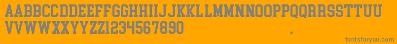 CollegeBlock2.0Demo Font – Gray Fonts on Orange Background
