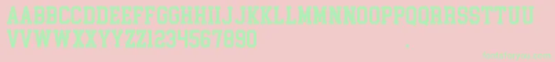 フォントCollegeBlock2.0Demo – ピンクの背景に緑の文字