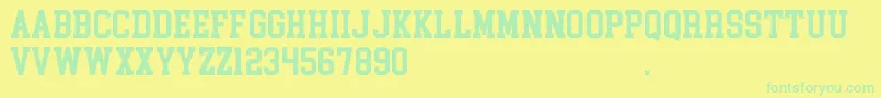フォントCollegeBlock2.0Demo – 黄色い背景に緑の文字