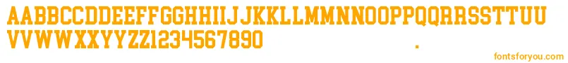 CollegeBlock2.0Demo Font – Orange Fonts on White Background