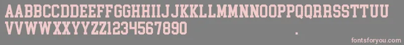 Шрифт CollegeBlock2.0Demo – розовые шрифты на сером фоне