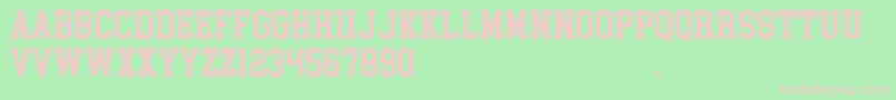 フォントCollegeBlock2.0Demo – 緑の背景にピンクのフォント