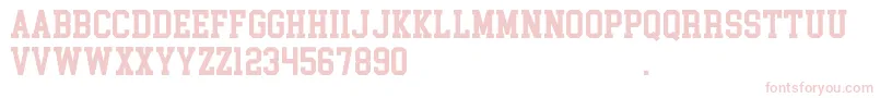Шрифт CollegeBlock2.0Demo – розовые шрифты на белом фоне