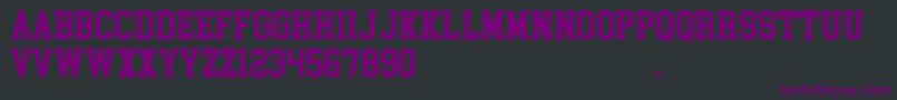 Шрифт CollegeBlock2.0Demo – фиолетовые шрифты на чёрном фоне