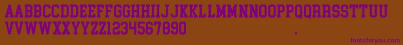 Шрифт CollegeBlock2.0Demo – фиолетовые шрифты на коричневом фоне