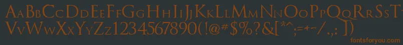 TrajanusRoman Font – Brown Fonts on Black Background