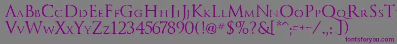 TrajanusRoman Font – Purple Fonts on Gray Background