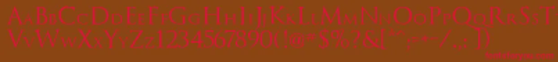 TrajanusRoman Font – Red Fonts on Brown Background