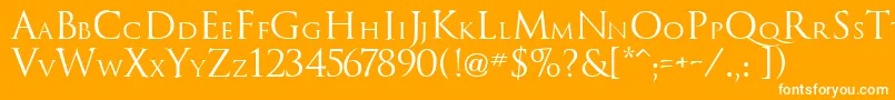 Подробнее о шрифте TrajanusRoman Шрифт TrajanusRoman – белые шрифты на оранжевом фоне