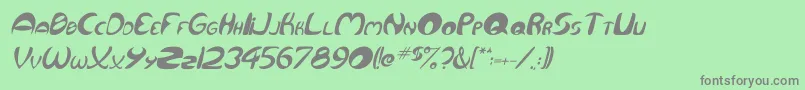 QurveItalic Font – Gray Fonts on Green Background