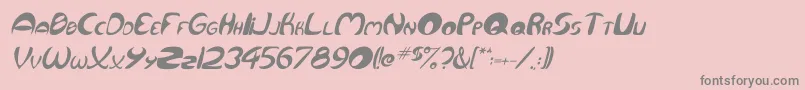 QurveItalic Font – Gray Fonts on Pink Background