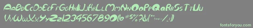 Шрифт QurveItalic – зелёные шрифты на сером фоне