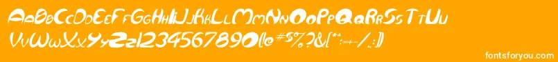 QurveItalic Font – White Fonts on Orange Background