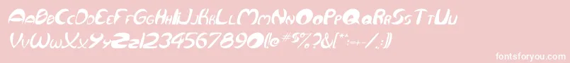 QurveItalic Font – White Fonts on Pink Background