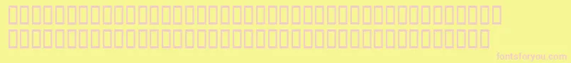 フォントDerailleur – ピンクのフォント、黄色の背景