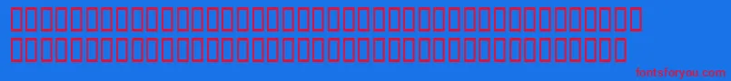 フォントDerailleur – 赤い文字の青い背景