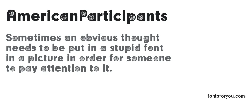 Review of the AmericanParticipants Font