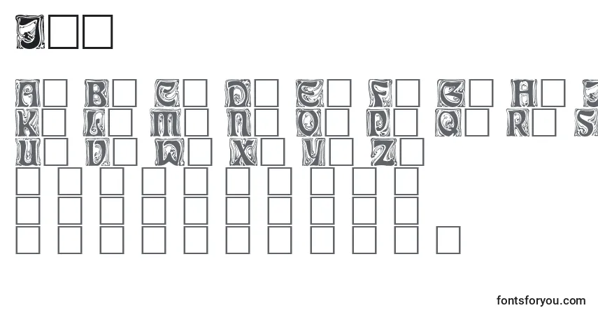 Czcionka Ian – alfabet, cyfry, specjalne znaki