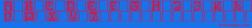 Ian Font – Red Fonts on Blue Background