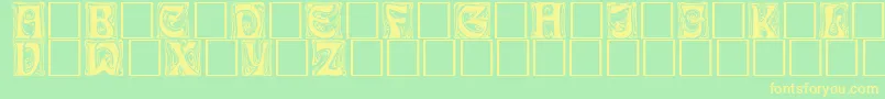 Ian Font – Yellow Fonts on Green Background