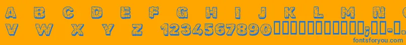 CftherockpersonaluseRegula Font – Blue Fonts on Orange Background