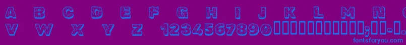 CftherockpersonaluseRegula Font – Blue Fonts on Purple Background