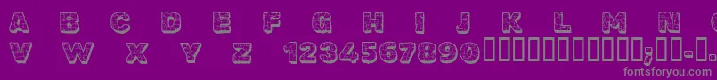 CftherockpersonaluseRegula Font – Gray Fonts on Purple Background