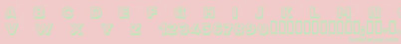 CftherockpersonaluseRegula Font – Green Fonts on Pink Background