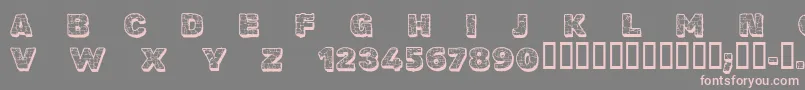 CftherockpersonaluseRegula Font – Pink Fonts on Gray Background