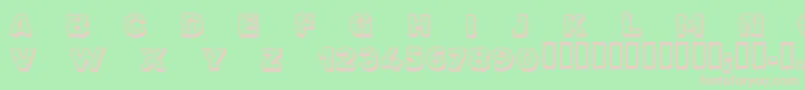 CftherockpersonaluseRegula Font – Pink Fonts on Green Background