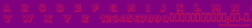 CftherockpersonaluseRegula Font – Red Fonts on Purple Background