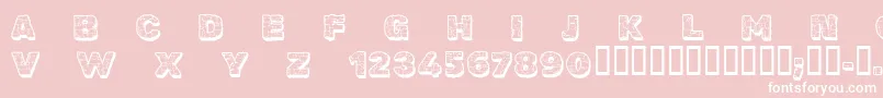 CftherockpersonaluseRegula Font – White Fonts on Pink Background