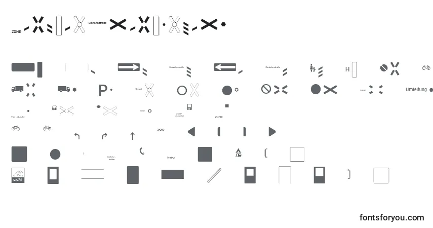 A fonte ZeichenDreihundert – alfabeto, números, caracteres especiais