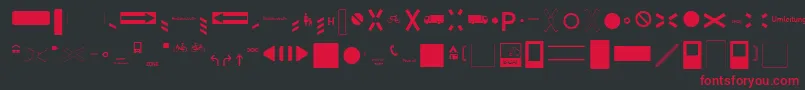 ZeichenDreihundert Font – Red Fonts on Black Background