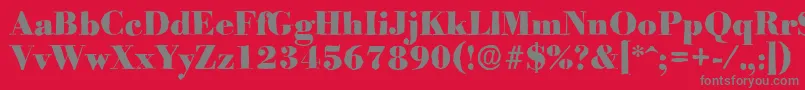 Шрифт BodoniantiqueHeavyRegular – серые шрифты на красном фоне