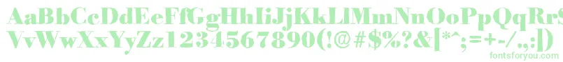 フォントBodoniantiqueHeavyRegular – 緑のフォント