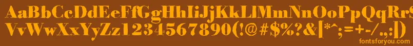 Шрифт BodoniantiqueHeavyRegular – оранжевые шрифты на коричневом фоне