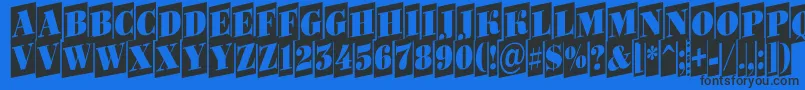 Bodoni6 Font – Black Fonts on Blue Background