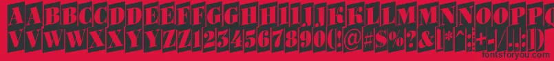 Bodoni6 Font – Black Fonts on Red Background